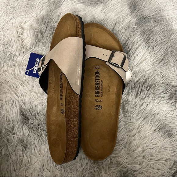 New Birkenstock Men Madrid Birko-Flor Sandal Pull Up Stone Size 13 - Picture 3 of 7